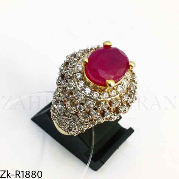 Zirconian ruby ring