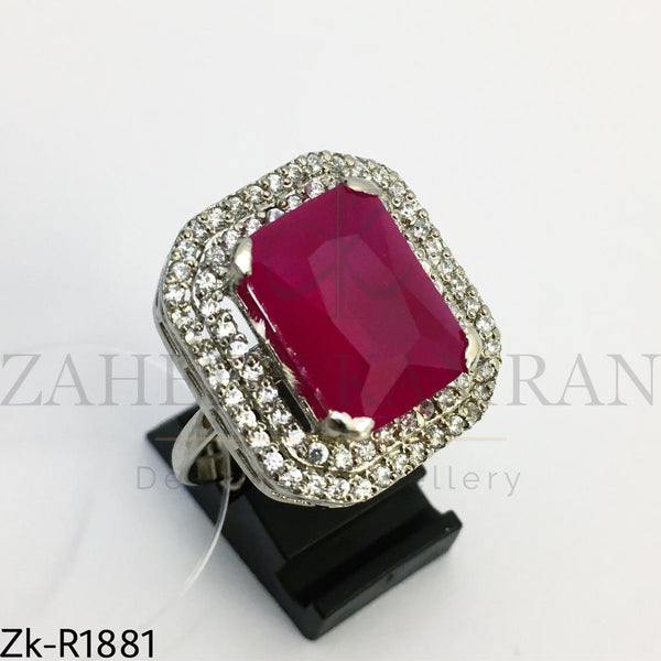 Silver ruby ring