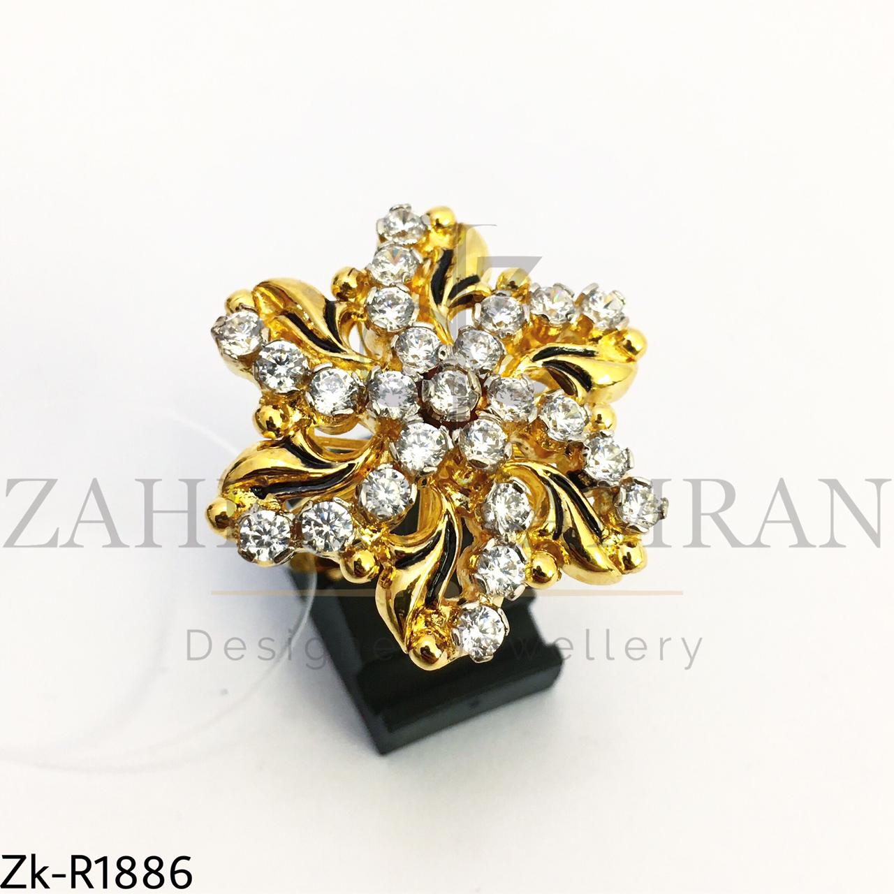 Zirconian flower ring