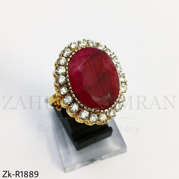 Ruby marble ring