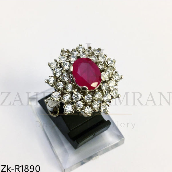 Zirconian ruby ring