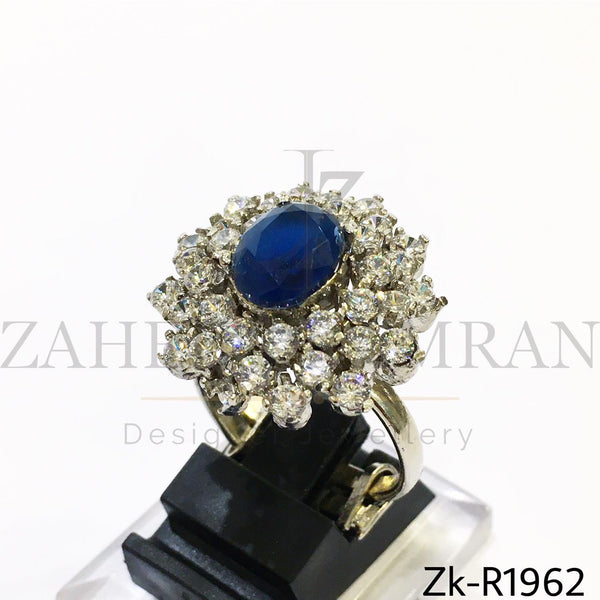 Zirconian sapphire ring