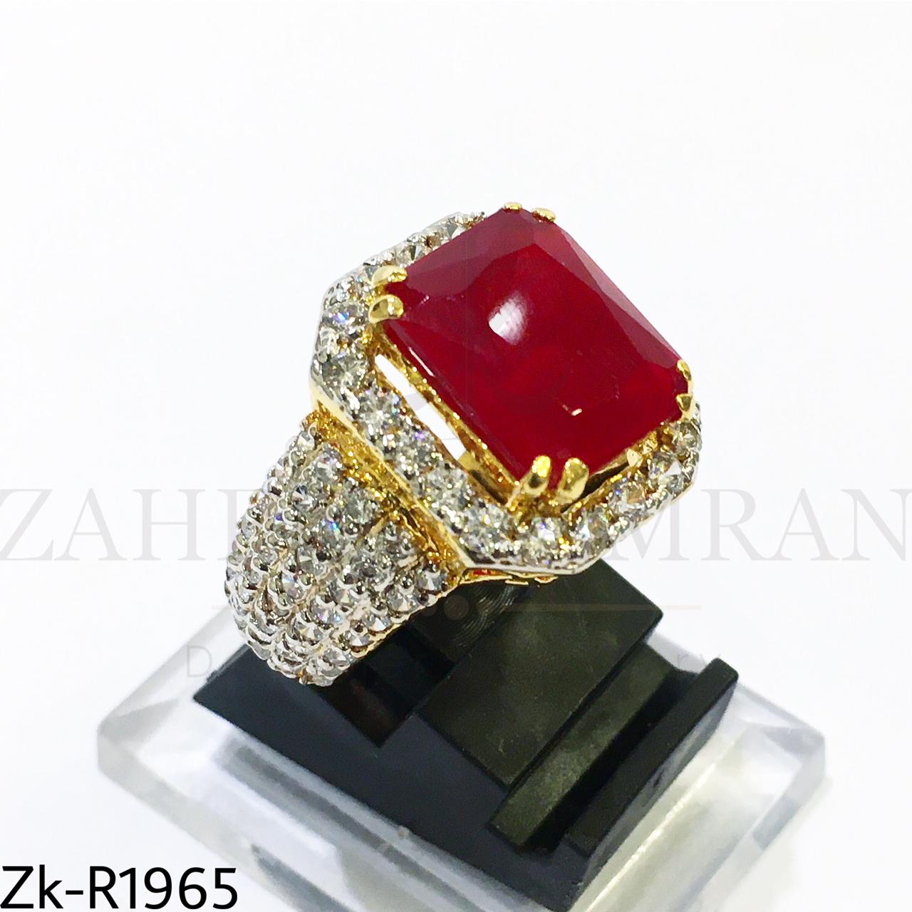 925 zirconian ruby ring
