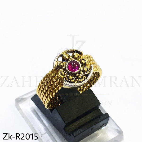 Ruby twisted band ring