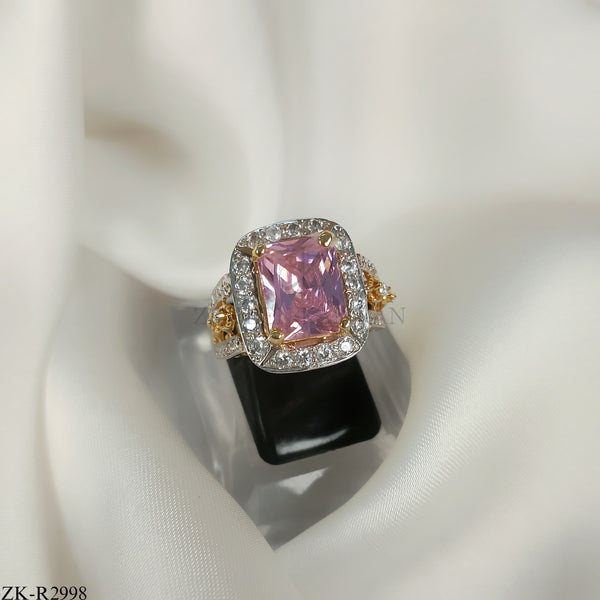 925 PINK SQUARE RING