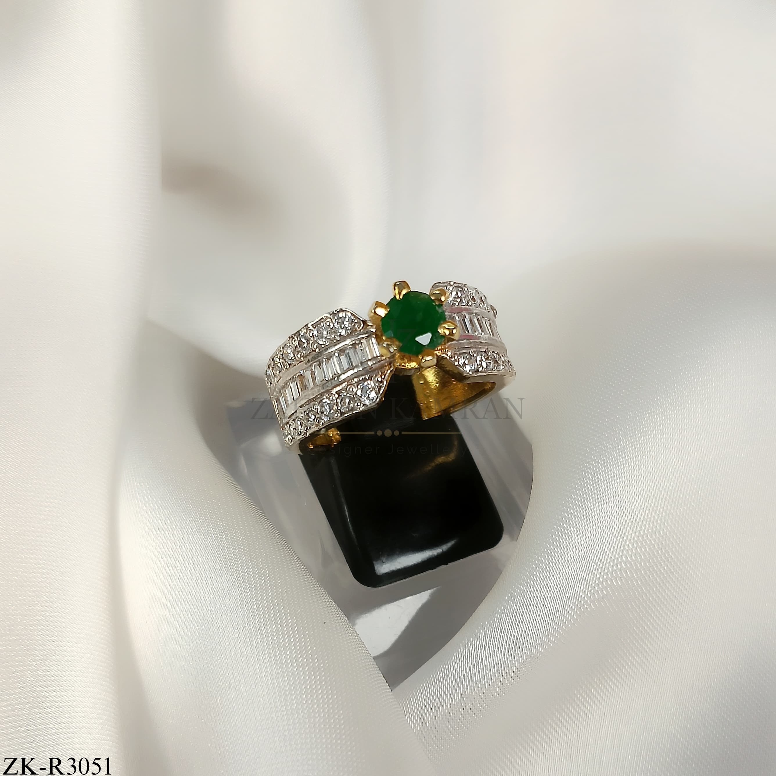 925 EMERALD RING