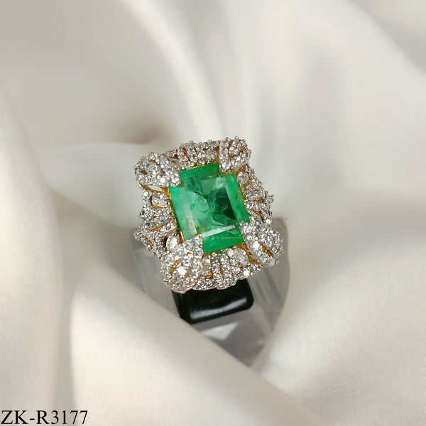 925 EMERALD RING