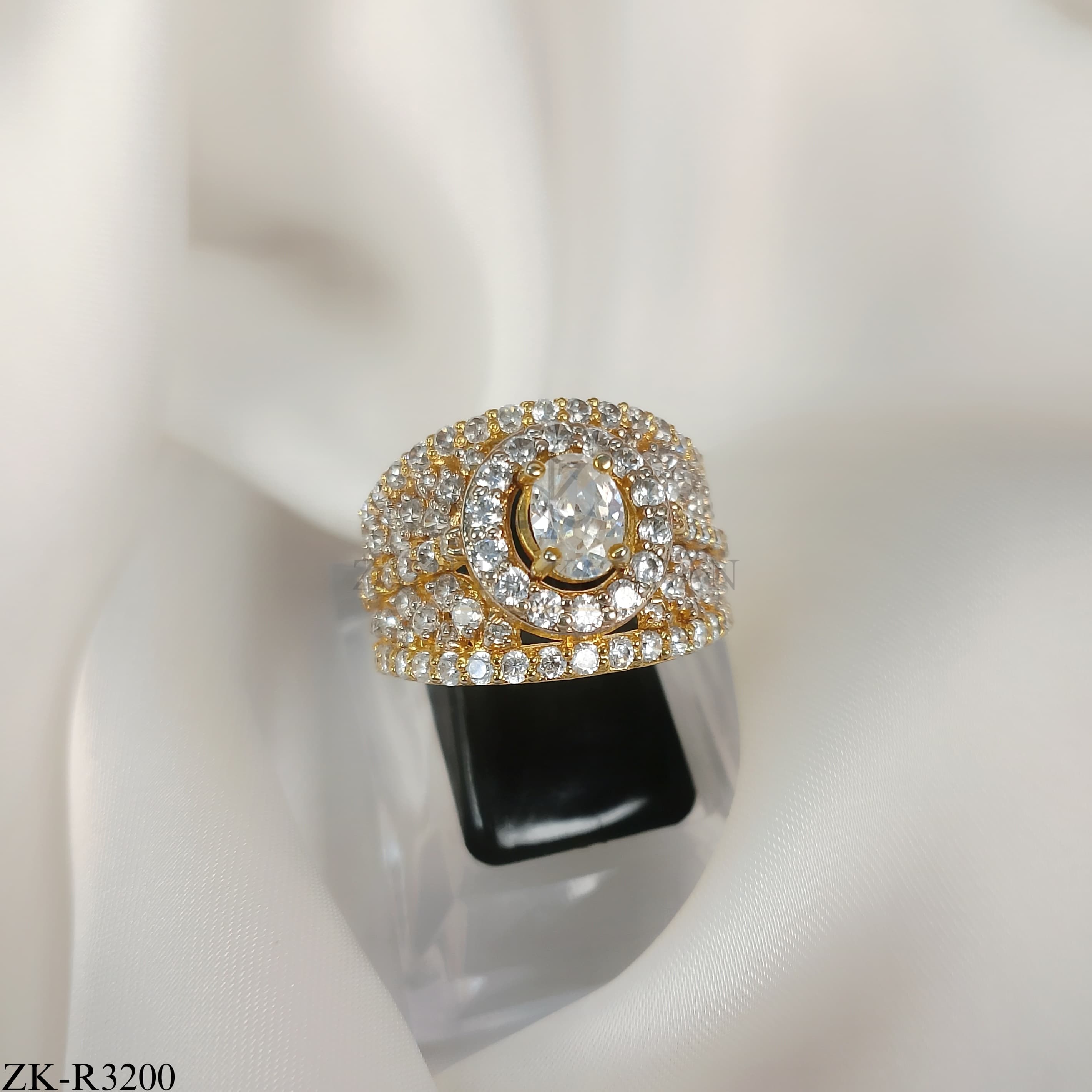 925 GOLD ZIRCONIA RING