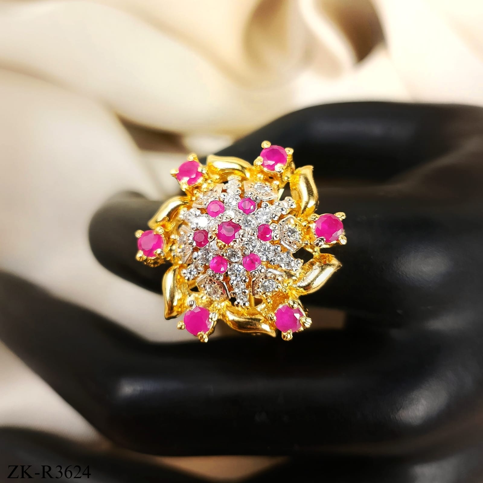 PINK ZIRCONIA RING