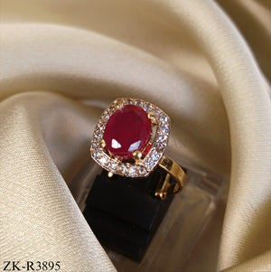 RUBY OVATE STATEMENT RING