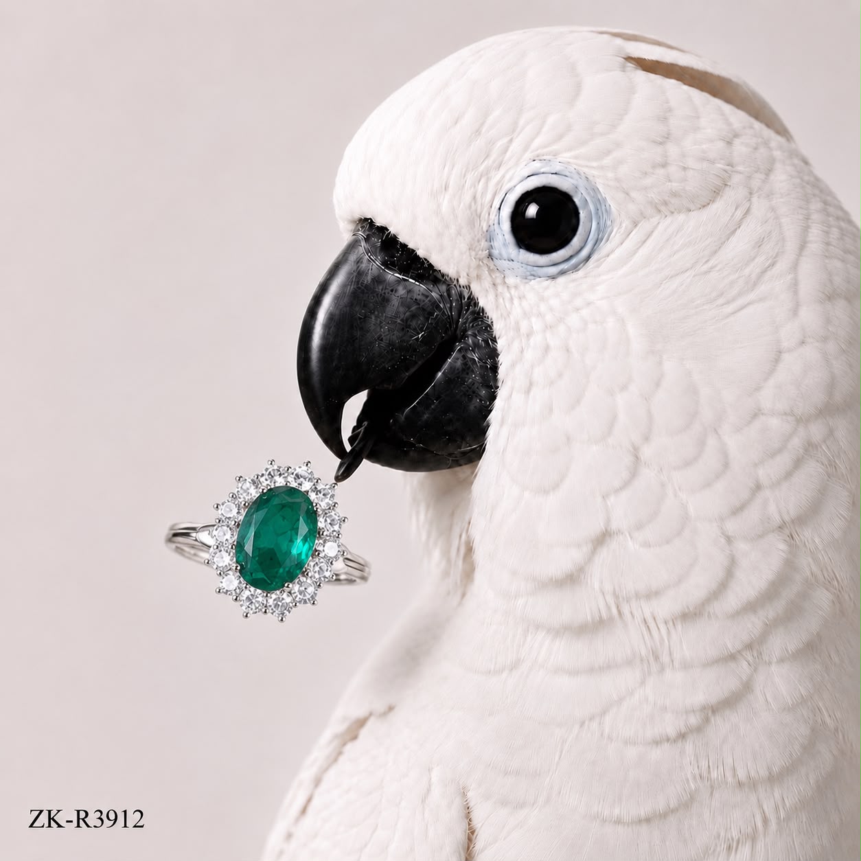 Ovate Emerald Ring