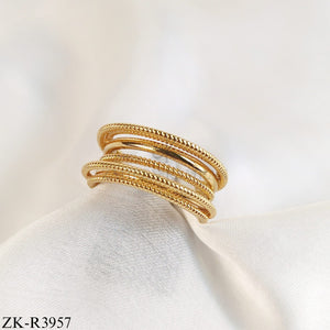 GOLDEN FIVE SLIM BANDS RING