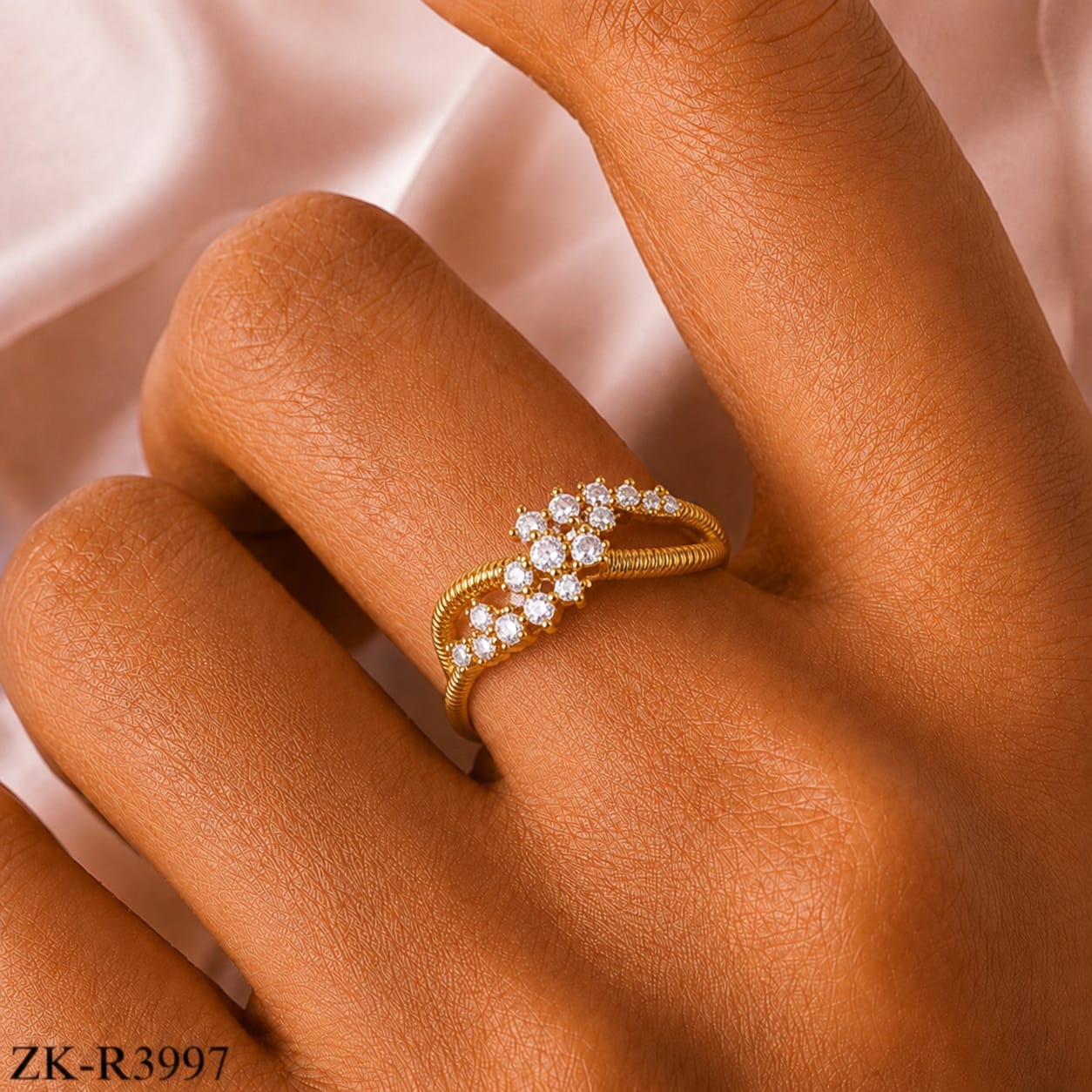 CROSS ZIRCONIAN RING