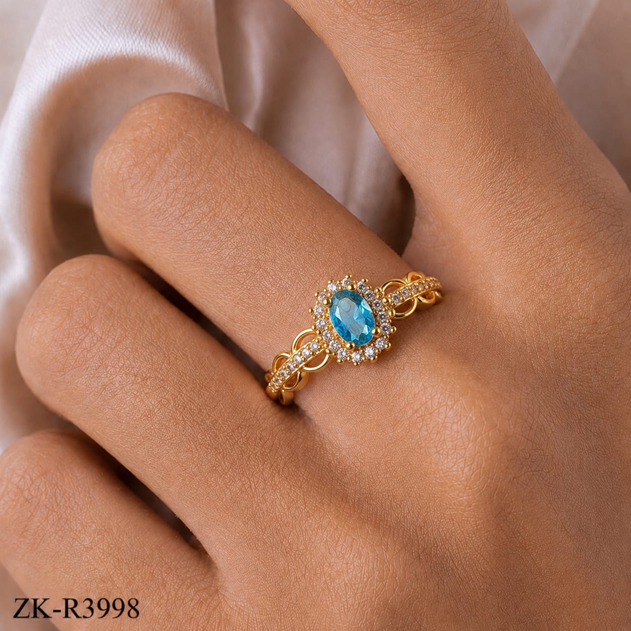 OVAL BLUE RING