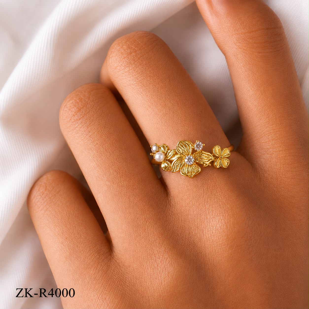 TIER FLORAL RING