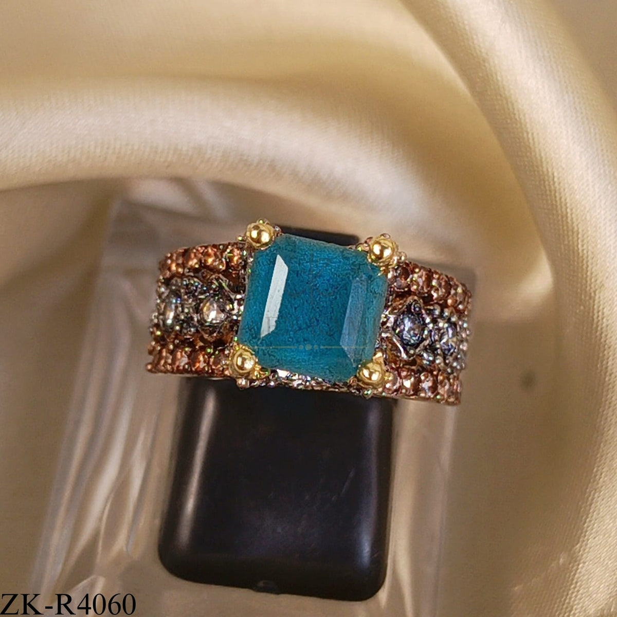 TEAL SQUARE RING