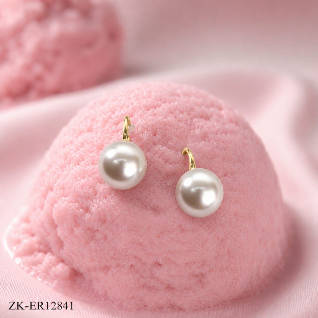 Grey Pearl Hook Earrings