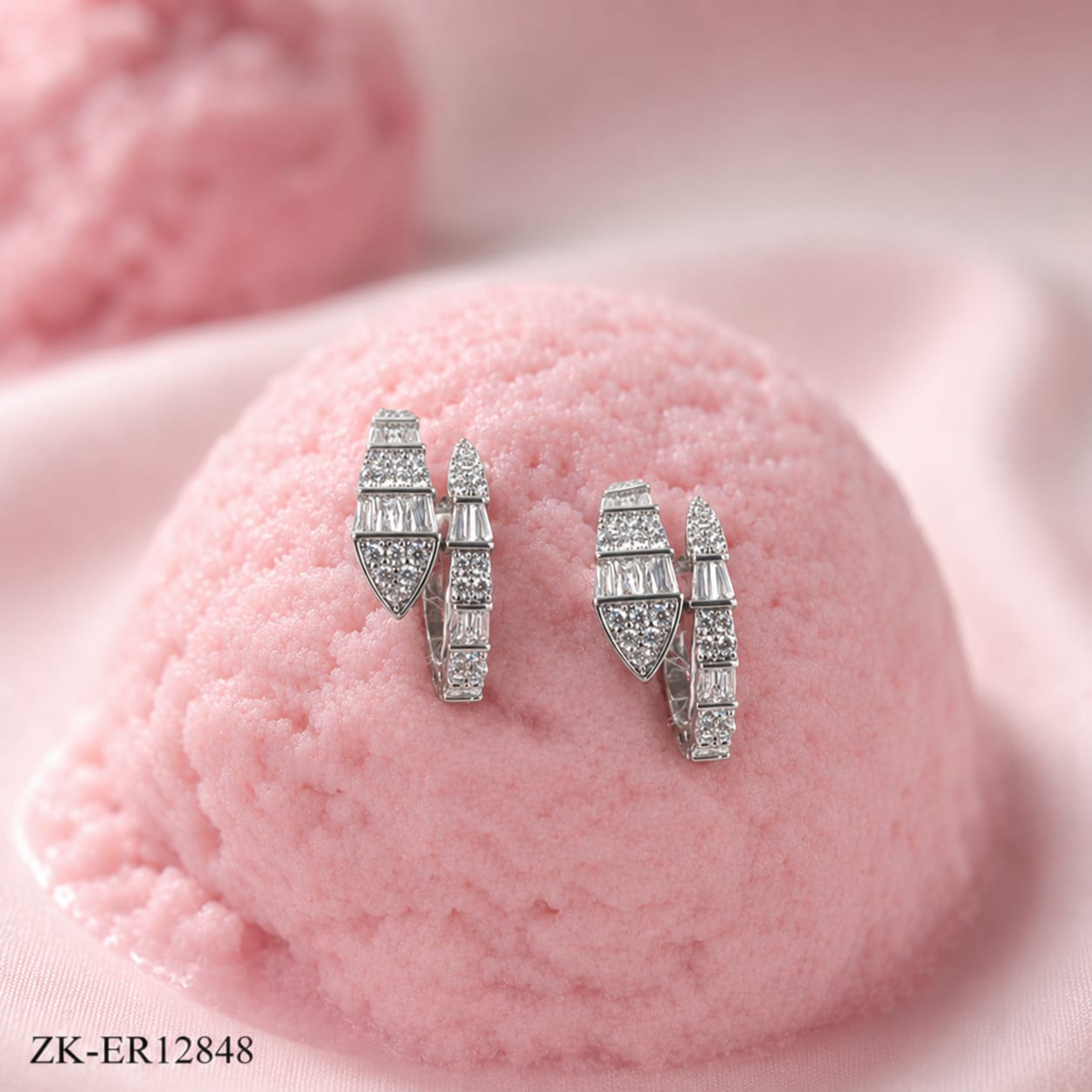Wrap Coil Crystal Hoops