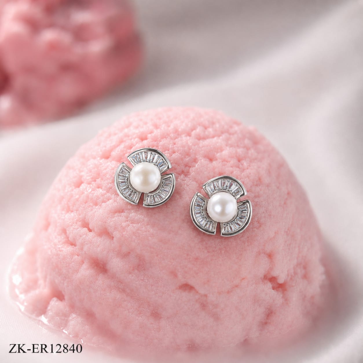 Pearl Flower Cluster Studs
