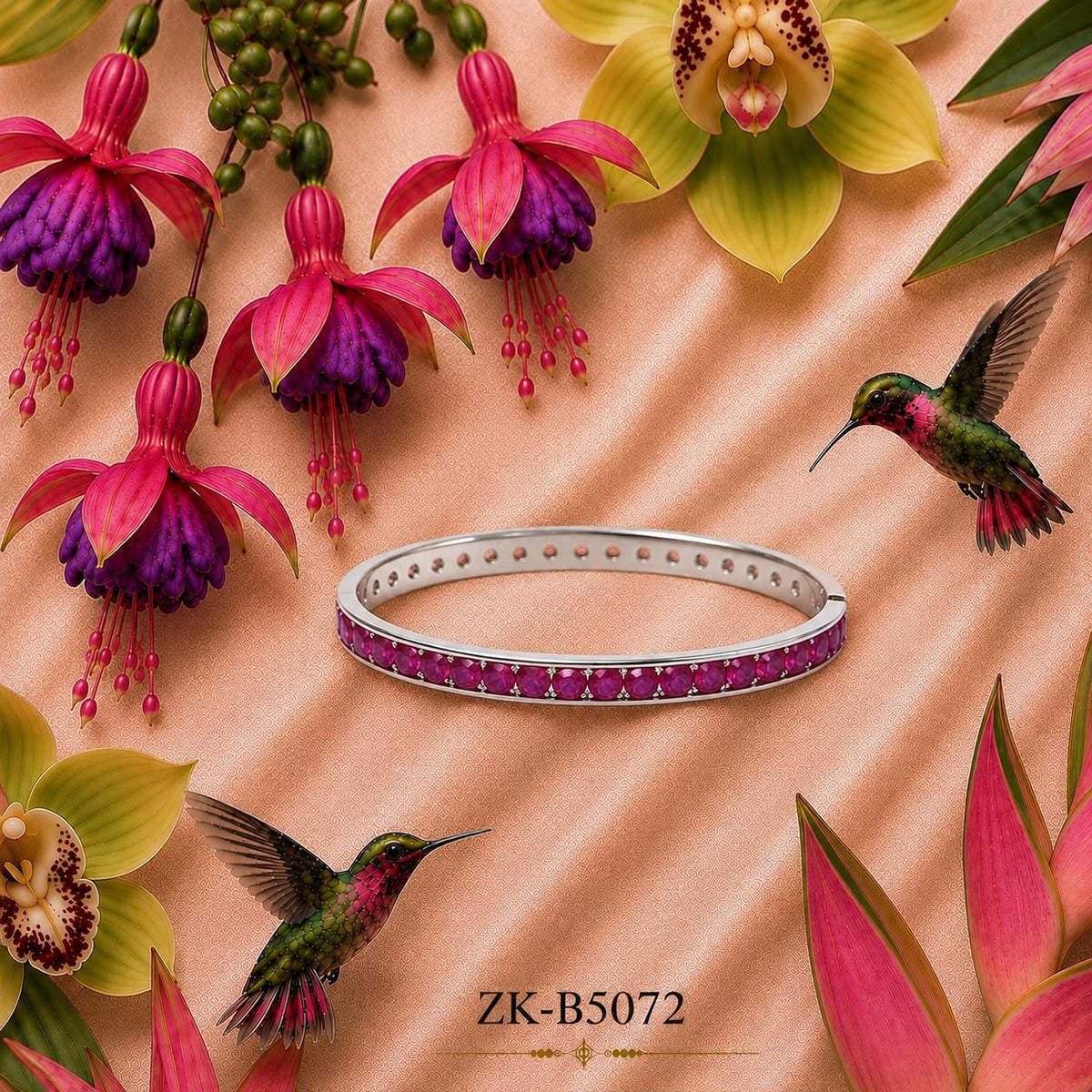PINK ZIRCONIAN BANGLE