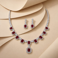 Garnet Earring Set