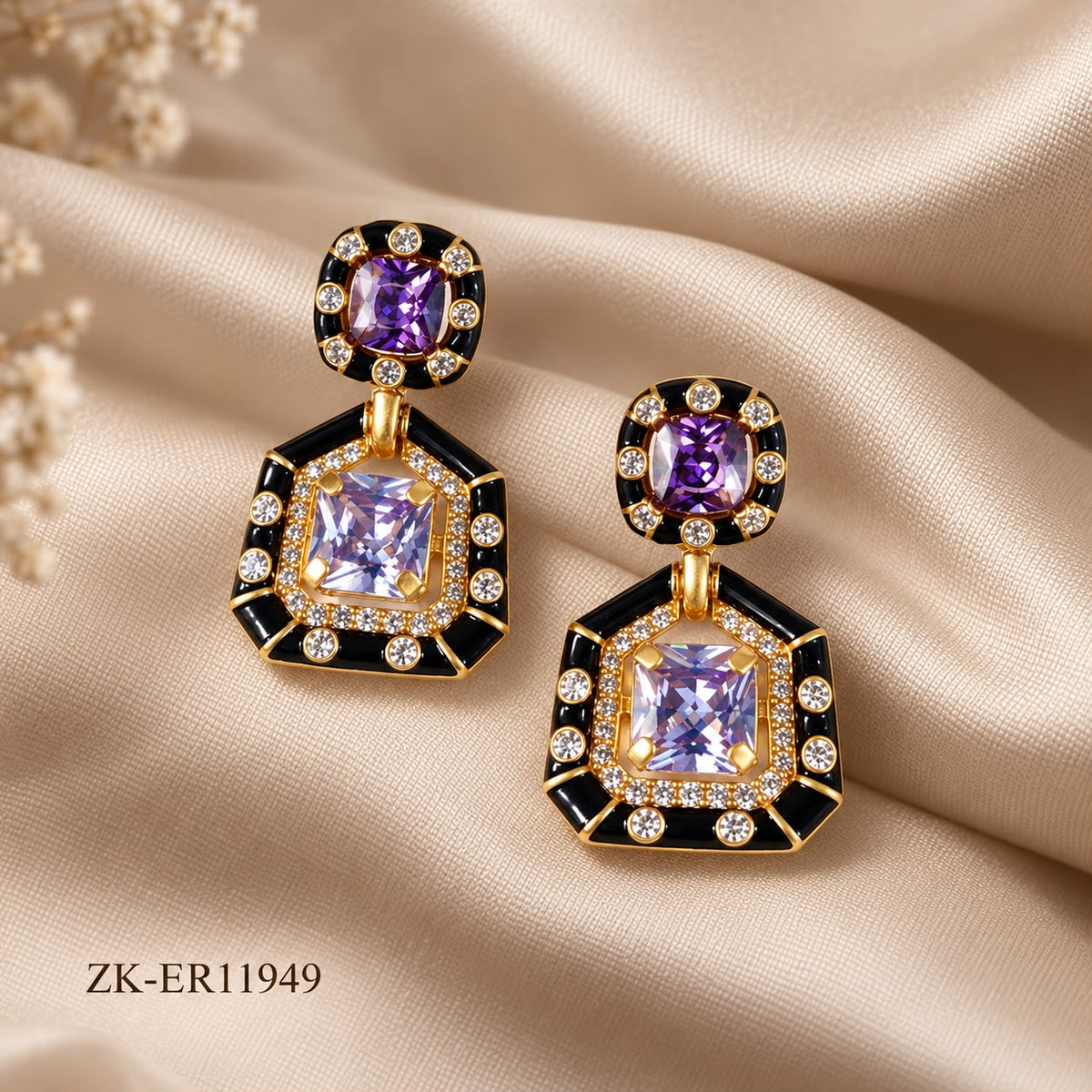 Amethyst Meena Earrings
