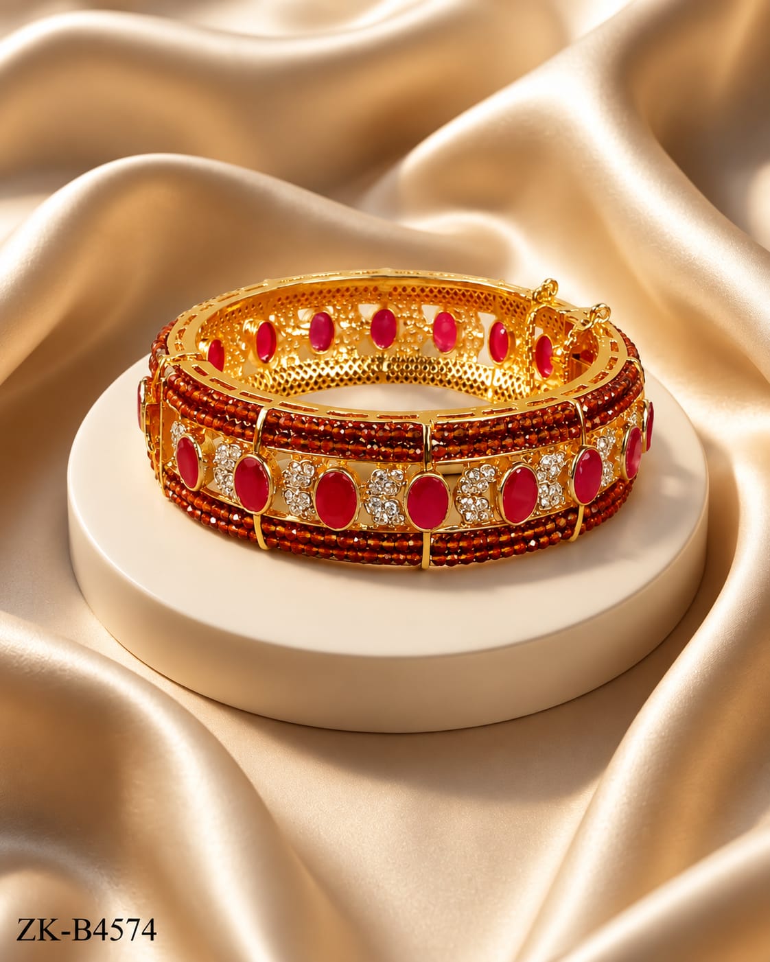 PINK ZIRCONIA BANGLE