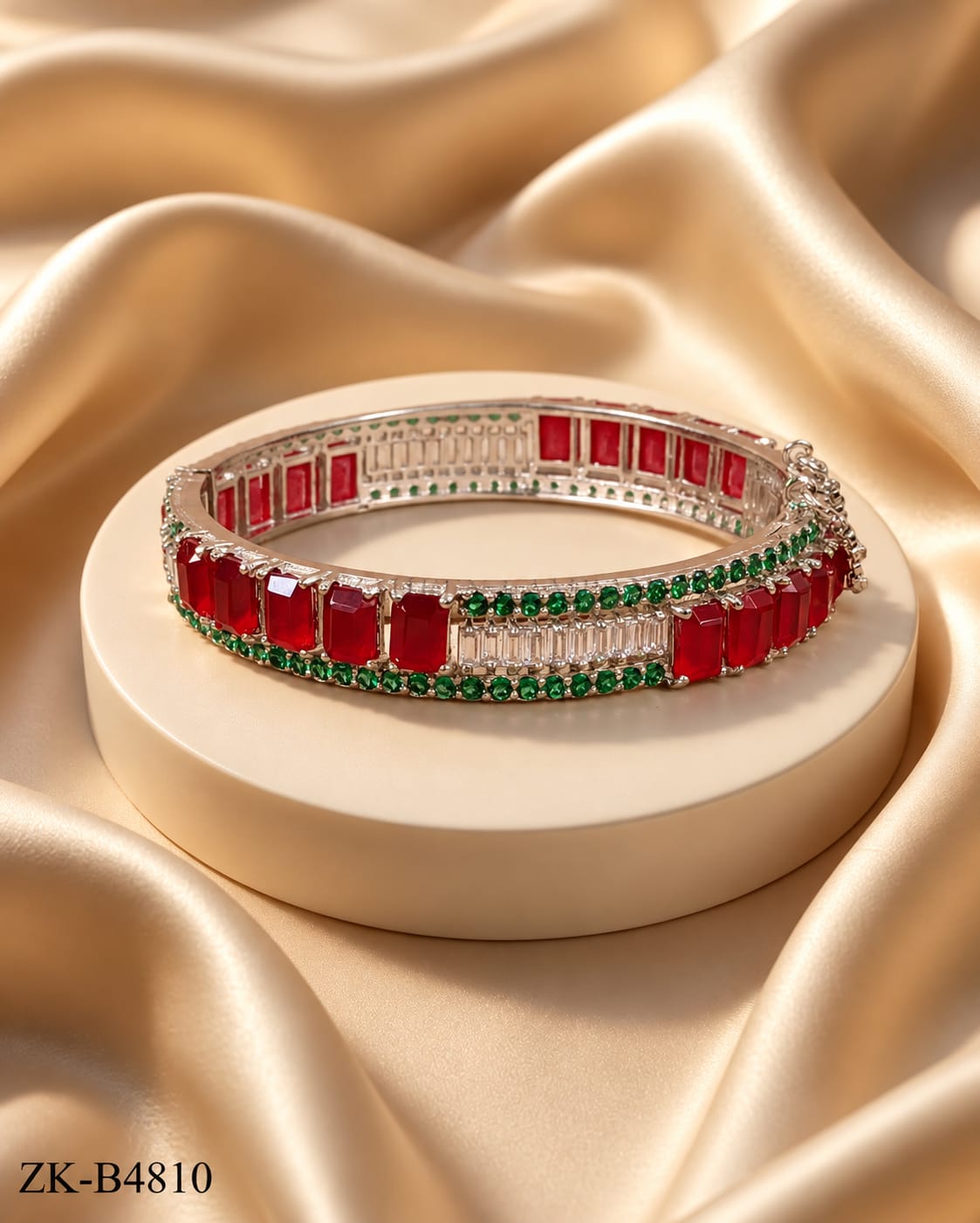 RUBY EMERALD BANGLE