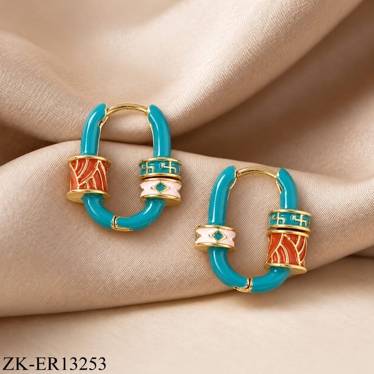 TURQUOISE LOOP EARRINGS