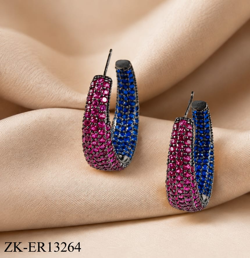 DUAL GLOW PAVE HOOPS
