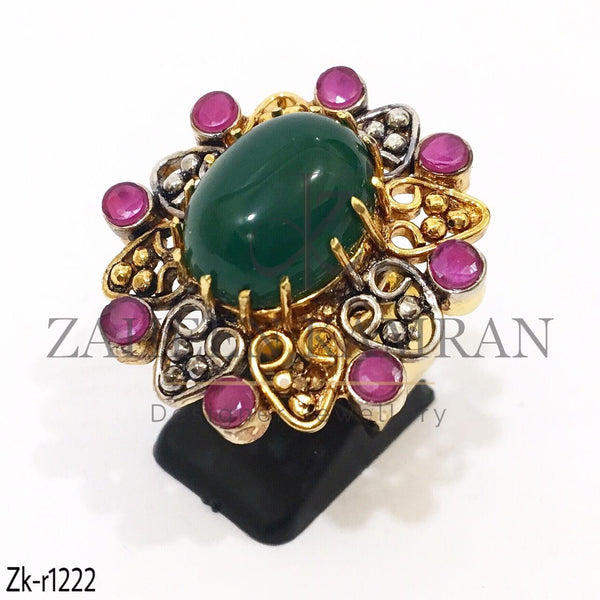 Emerald Stone Fancy Ring