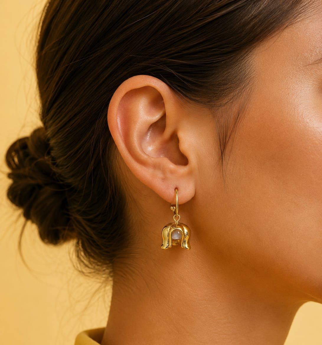 GOLD BELL SHAPED EARRINGS