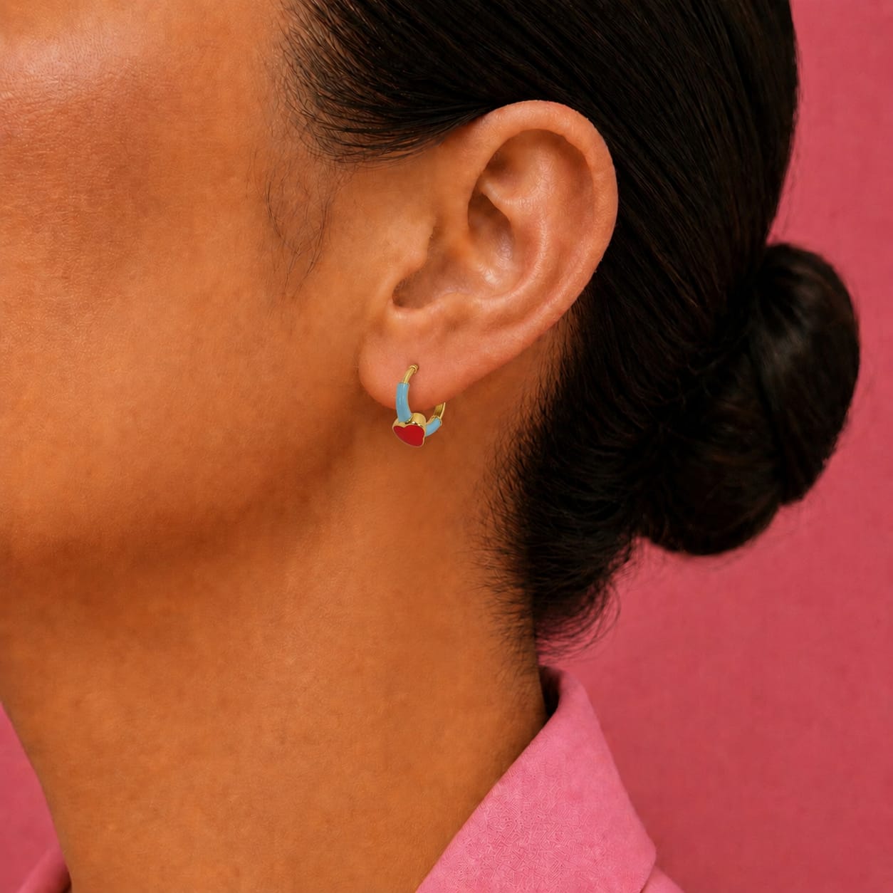 BOLD RED HEART EARRINGS