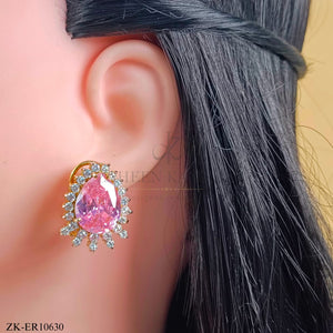 PINK STONES EARRINGS
