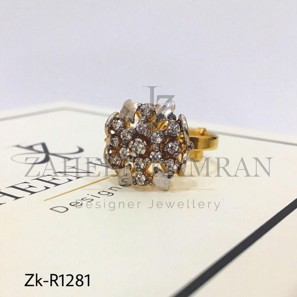 Gold Plated Stunning Zirconian Ring