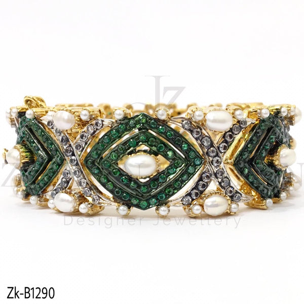 Emerald Fancy Angular Bangle