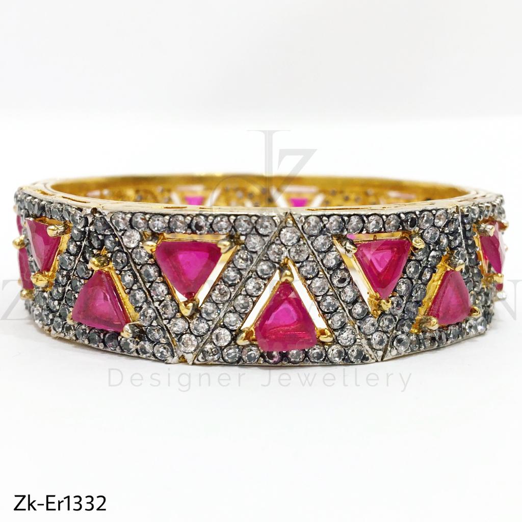 Triangular Ruby Bangle