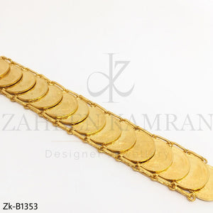 Gold coin bracelet