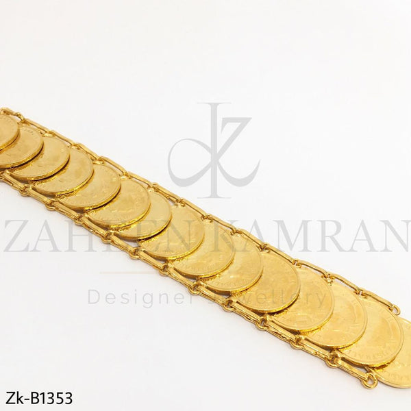 Gold coin bracelet