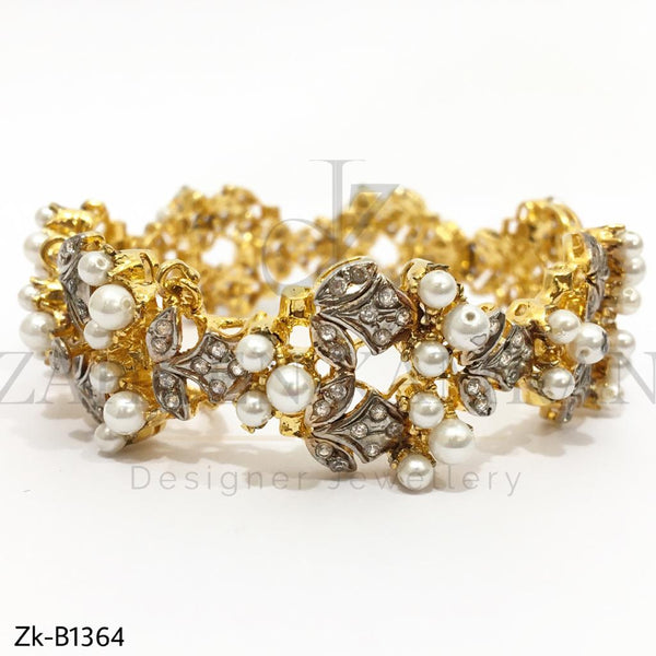 Designed Fancy Pearl Bangle