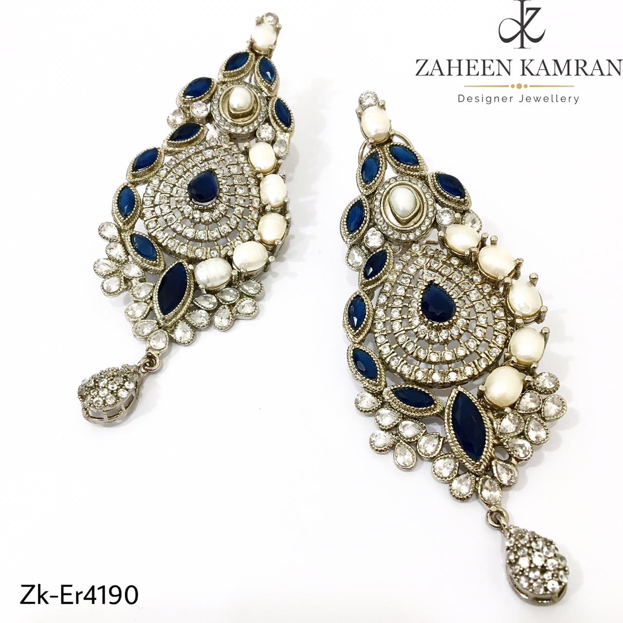 Blue Marquise Earrings