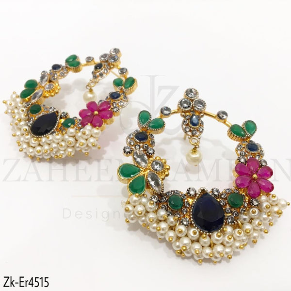 Plated Ruby Emerald Attractive Dangles