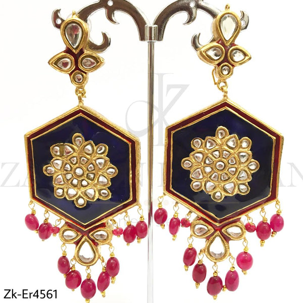 Gold Plated Kundan Earrings