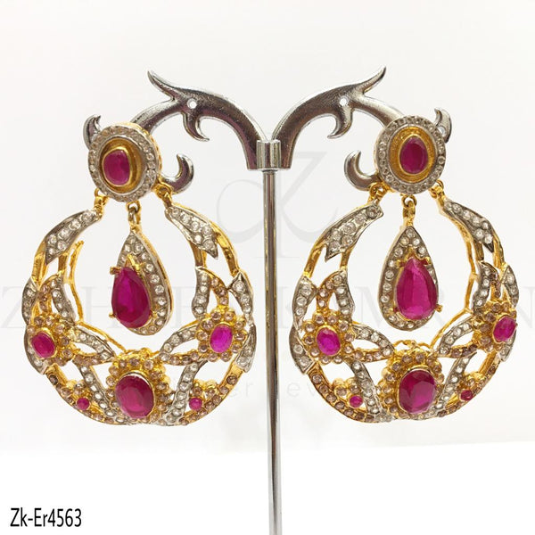 Dangle Style Ruby Earrings