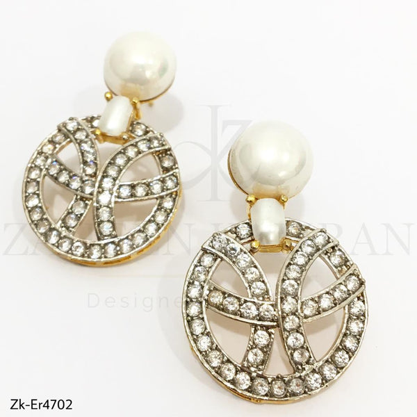 Pearl Circular Earrings