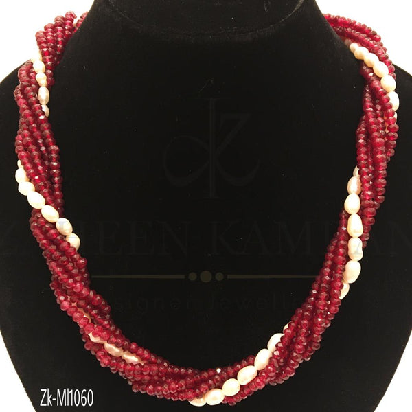 Ruby Pearls Mala