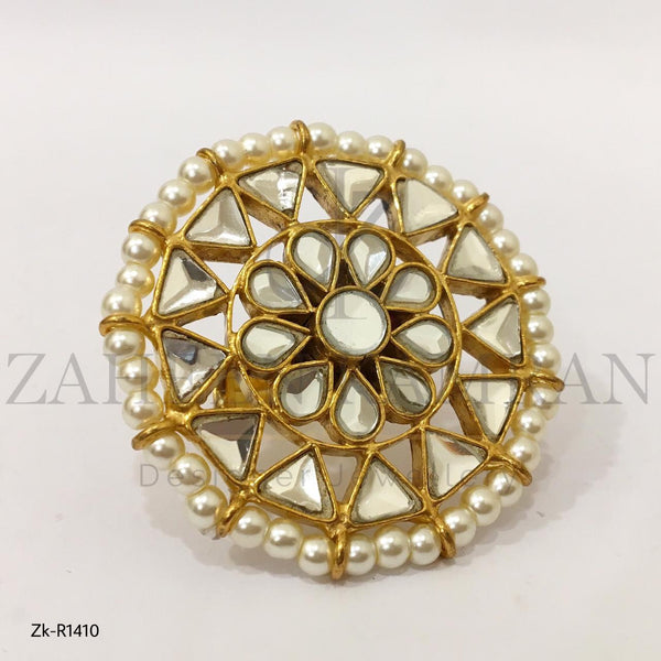 Sapphire Kundan Ring