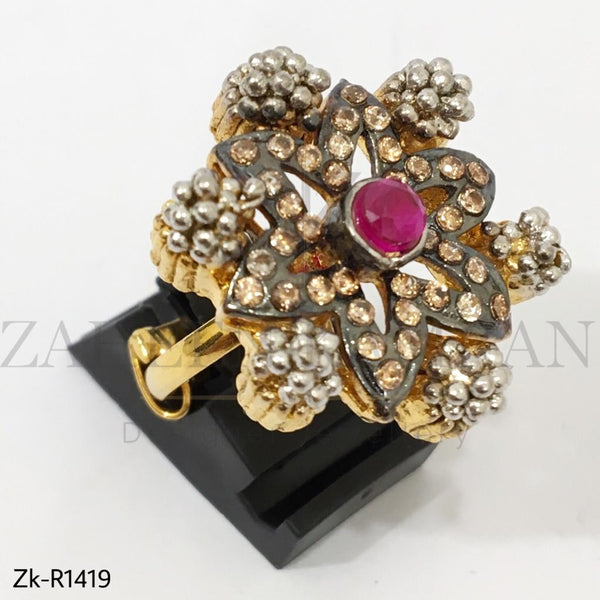 Ruby Floral Ring