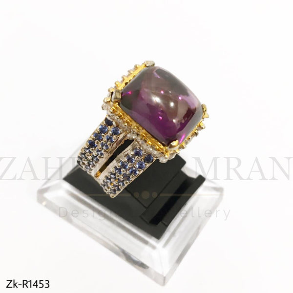 Plum Square Ring