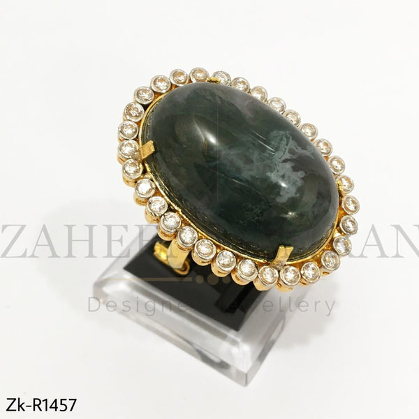 3D Oval Black Ring